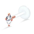 Marquise Shaped Stone Labrets Push-in LA-190